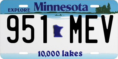 MN license plate 951MEV