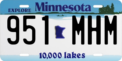 MN license plate 951MHM