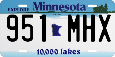MN license plate 951MHX