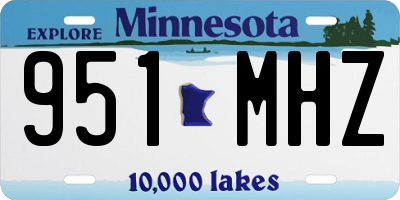MN license plate 951MHZ