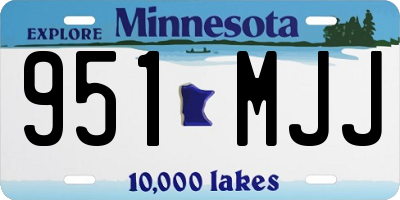MN license plate 951MJJ