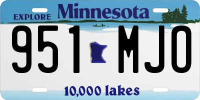MN license plate 951MJO
