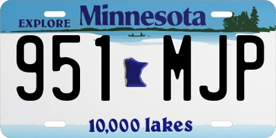 MN license plate 951MJP