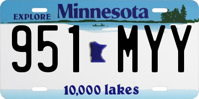 MN license plate 951MYY