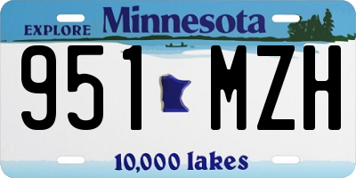 MN license plate 951MZH