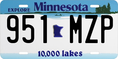 MN license plate 951MZP