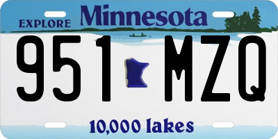 MN license plate 951MZQ