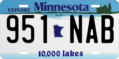 MN license plate 951NAB