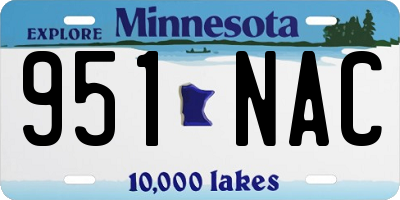 MN license plate 951NAC
