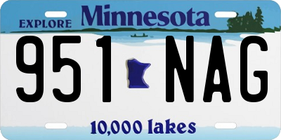 MN license plate 951NAG
