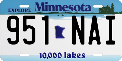 MN license plate 951NAI