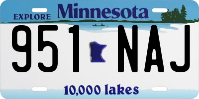 MN license plate 951NAJ