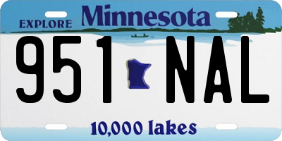 MN license plate 951NAL
