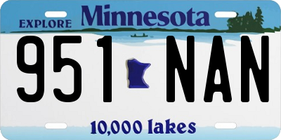 MN license plate 951NAN