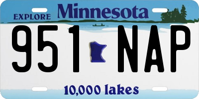 MN license plate 951NAP
