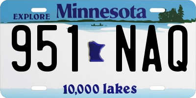 MN license plate 951NAQ