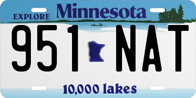 MN license plate 951NAT