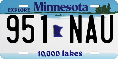 MN license plate 951NAU