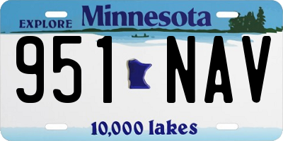 MN license plate 951NAV