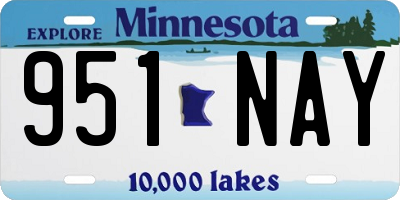 MN license plate 951NAY