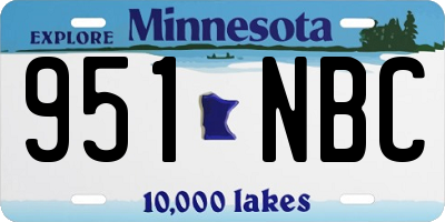 MN license plate 951NBC
