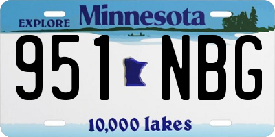 MN license plate 951NBG
