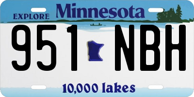 MN license plate 951NBH