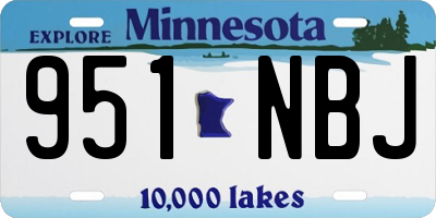 MN license plate 951NBJ
