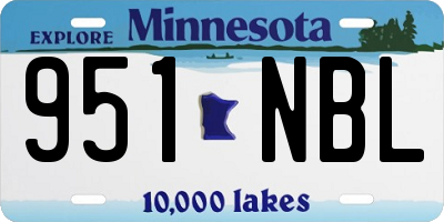 MN license plate 951NBL
