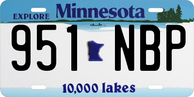 MN license plate 951NBP
