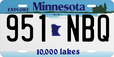 MN license plate 951NBQ