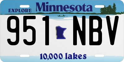 MN license plate 951NBV
