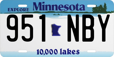 MN license plate 951NBY