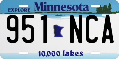MN license plate 951NCA