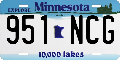 MN license plate 951NCG