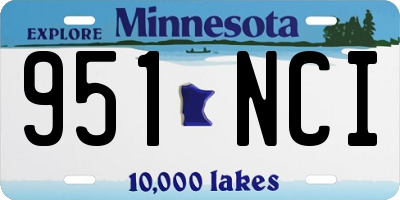 MN license plate 951NCI