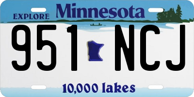 MN license plate 951NCJ