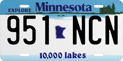 MN license plate 951NCN