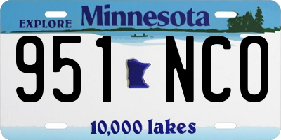 MN license plate 951NCO