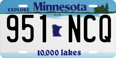 MN license plate 951NCQ