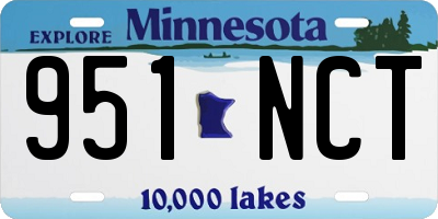 MN license plate 951NCT