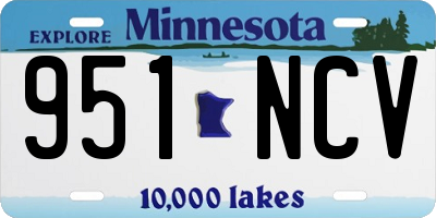 MN license plate 951NCV