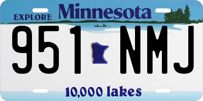 MN license plate 951NMJ