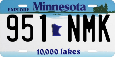 MN license plate 951NMK