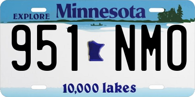 MN license plate 951NMO