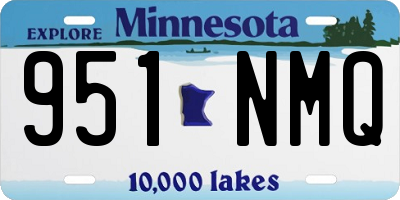 MN license plate 951NMQ