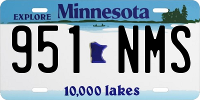 MN license plate 951NMS