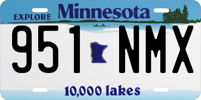 MN license plate 951NMX
