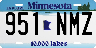 MN license plate 951NMZ