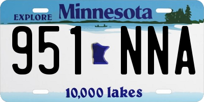 MN license plate 951NNA